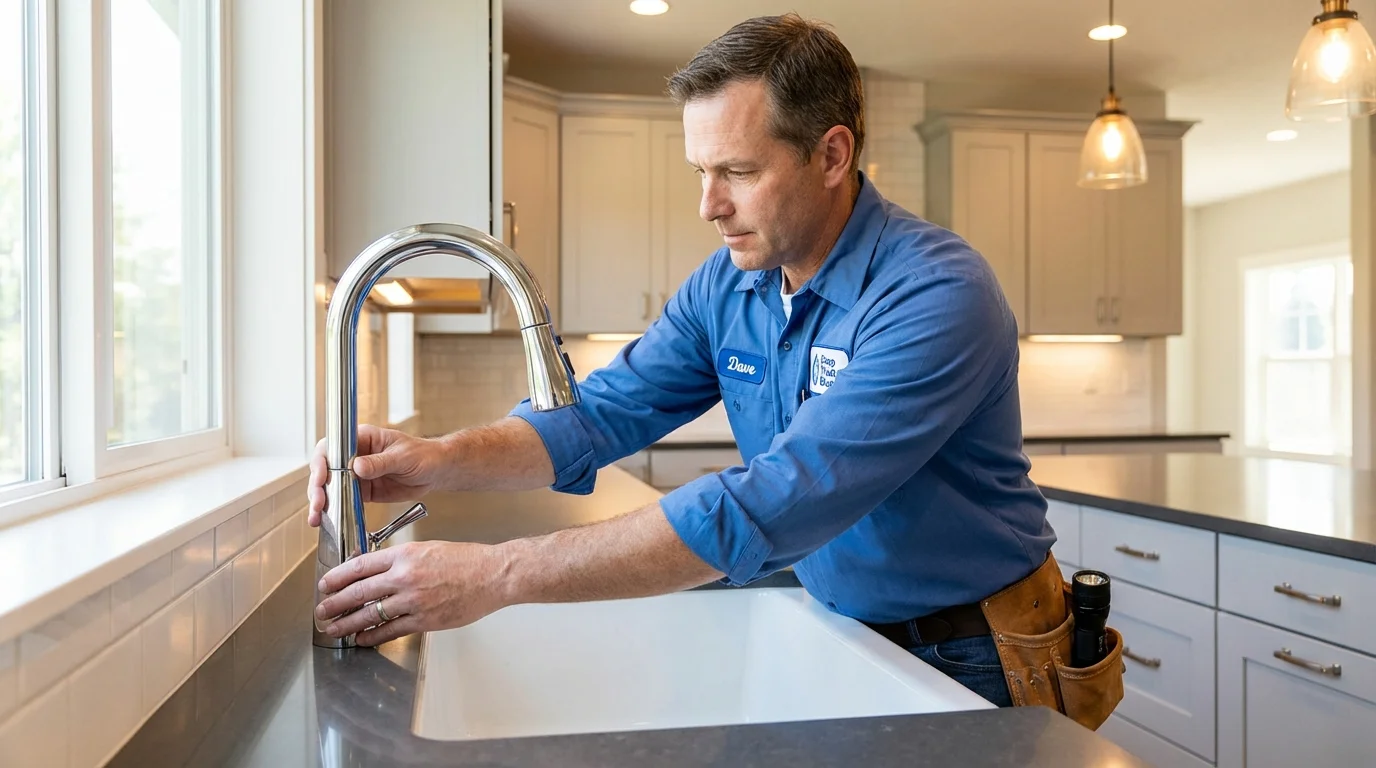 Kitchen faucet installation by Johns Plumbing LLC in Ravenel