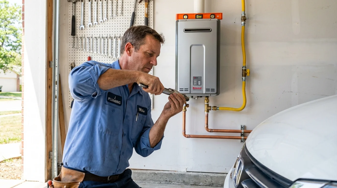 Tankless water heater installation by a Johns Plumbing LLC plumber in Ravenel
